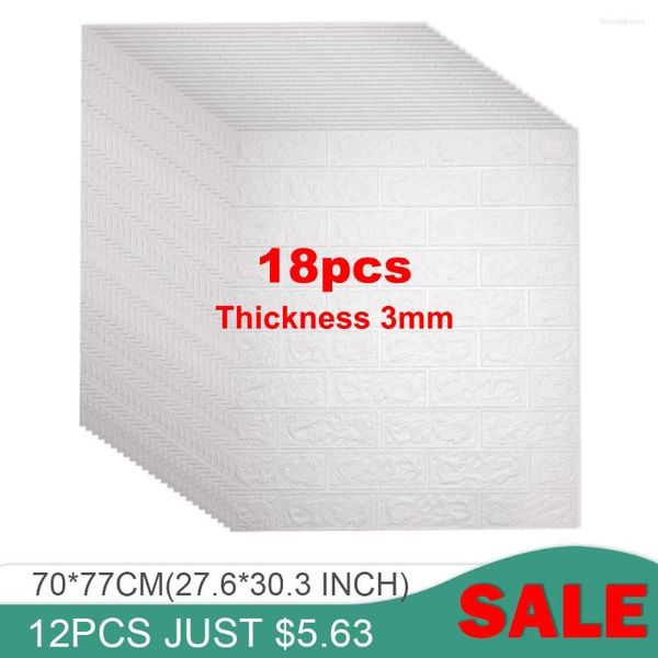 Adesivos de parede 70 77cm DIY 3D Brick Home Decoration Foam