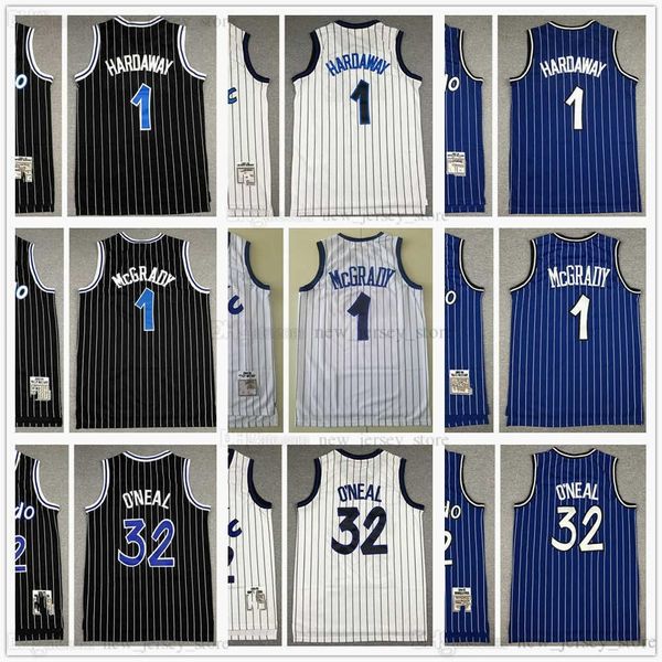 Custom Mitchell ve Ness Retro 03-04 Basketbol Tracy 1 McGrady Formaları Dikişli Penny 93-94 Hardaway Jersey BL BL