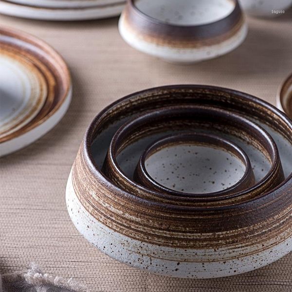 Geschirr-Sets KINGLANG Keramik-Keramik-Nudelsuppe-Salatschüssel Hochwertiges MaFinishing-Geschirrfabrik-Großhandelsgeschirr