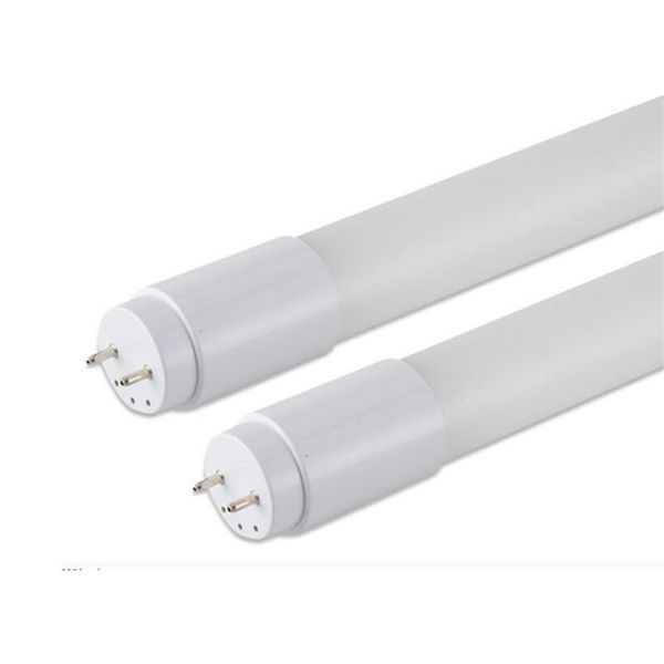 Tubos de LED T8 nano pc 4 pés 3 pés 2 pés 18w AC180-260V G13 Luzes de plástico completas Brilho 2pins 1200mm Lâmpadas fluorescentes 4 pés 120cm 90cm 60cm 250V Bulbos lineares de barra 1,2m branco