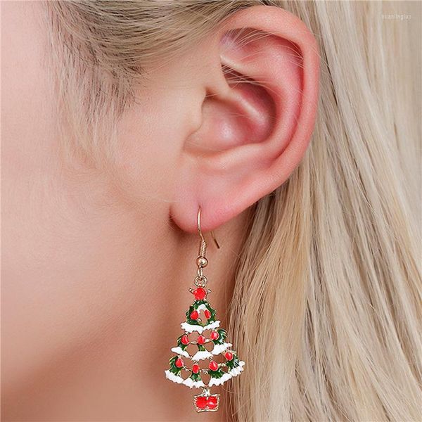 Decorações de Natal Gream Tree Ornamentos Brincos Colares Bracelets Xmas Santa Claus Snowman Snowflakes Decor para Home Navidad