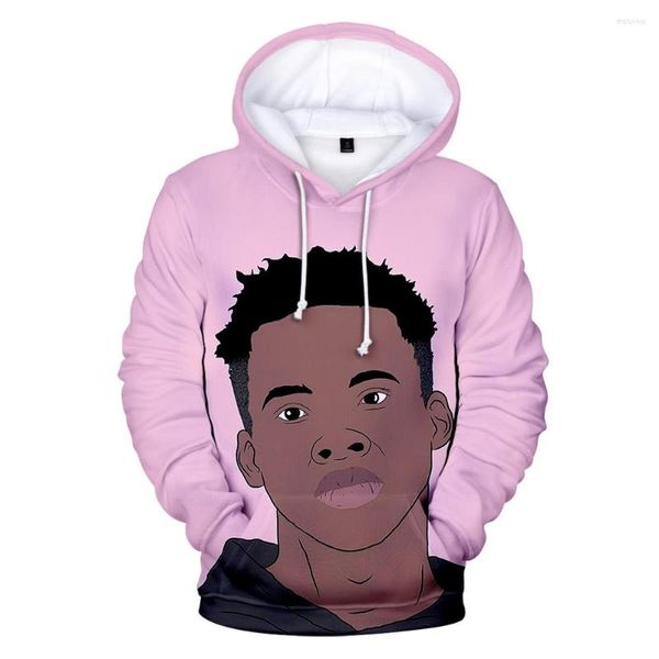 Мужские толстовины Tay-K Толстовки Harajuku осень 3d Cartoon 2023 Glack Hoodie Clood Teenage Carewneck Fashion Pullovers Hoody