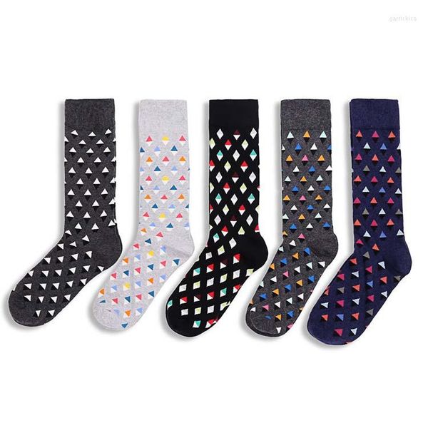 Calzini da uomo Europa e Stati Uniti Logo del commercio estero Happysocks con lo stesso fiore del tubo della personalità della moda