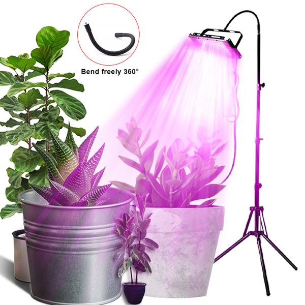 Водонепроницаемый светильник для выращивания растений, светодиодная лампа для выращивания растений, фитолампа полного спектра с подставкой, комнатная фитолампа, теплица, овощная цветочная палатка