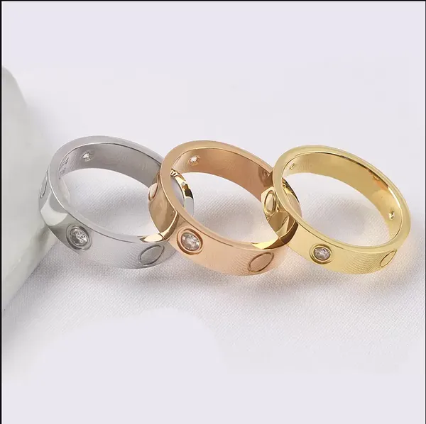 Designerring Titanstahl Liebesbandring Männer und Ringe für Frau Schmuck Paar Geschenke Größe 5-11