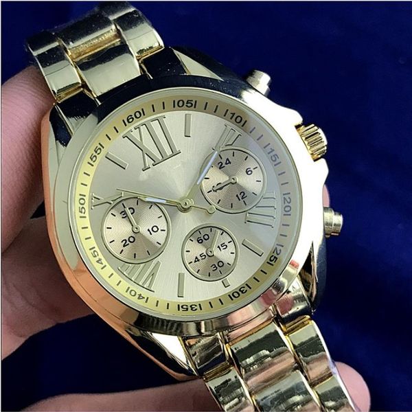 Moda uomo di lusso al quarzo orologio casual doppia fila cristallo diamante moderno ed elegante vestito principale fabbrica di orologi da donna whole2498