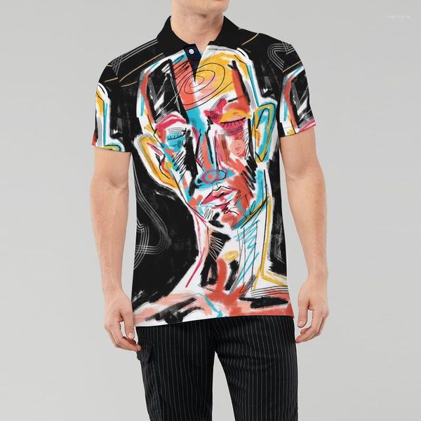 Herren-Poloshirts mit hohem Art-Sense-Druck, Sublimations-Passform, Herren-Poloshirts, individuelles Logo-Shirt