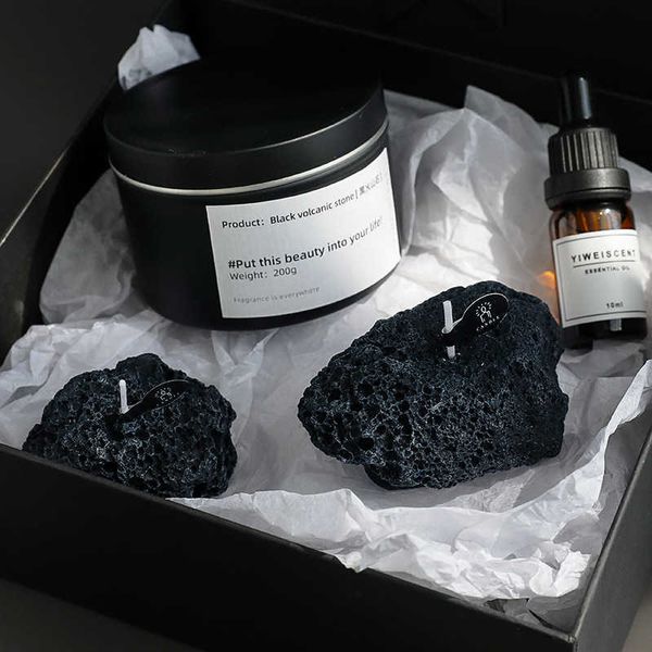 Candela profumata Piccola pietra meteorite creativa fai da te fatta a mano, decorazioni per la casa profumate, ornamenti, candele per aromaterapia, regali di nozze