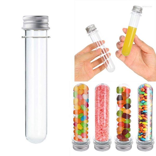 Garrafas de armazenamento 40 ml de plástico transparente tubos com tampas de parafuso Candy Cosmetic Travel Loção Recipientes