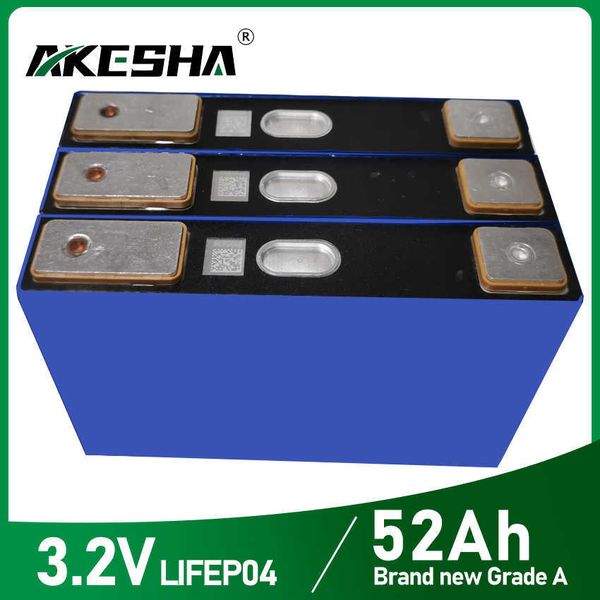 3.2V 50AH LIFEPO4 BATERIA HIGH 3C 150A Corrente de descarga Bateria para DIY 12V EBIK