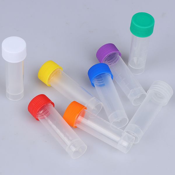 Contenitore per provette congelate in plastica da 5 ml Contenitore per tappo con tappo a vite per fiala con guarnizione in silicone Nave libera