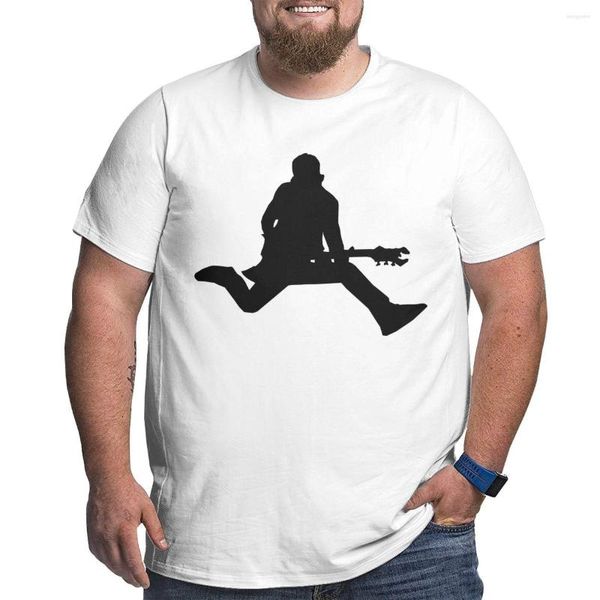 Camisetas masculinas guitarra homem algodão grande camiseta alta pater-t-shirt de verão manga curta plus size tops tee tx6367
