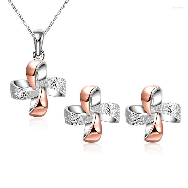 Set di orecchini per collana ROXI ROMAD Ciondolo a forma di orecchio in oro rosa / argento marca ROXI per gioielli da sposa stile mulino a vento da donna