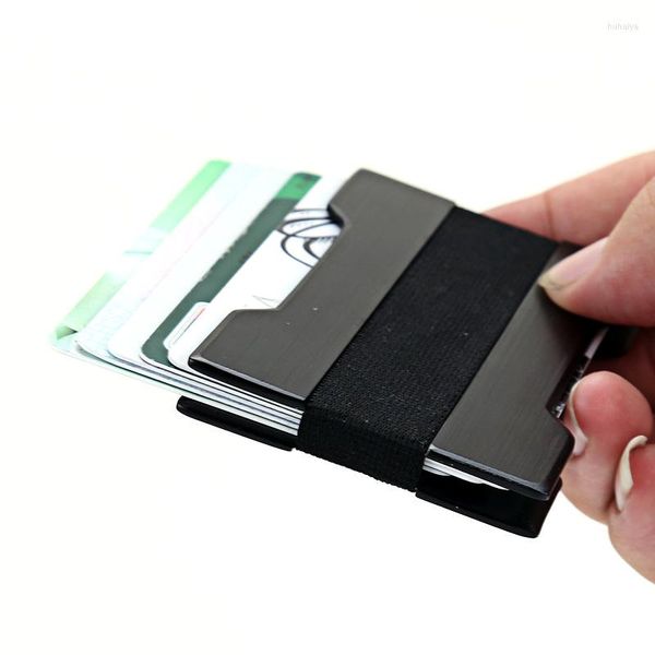 Titulares de cartões Chegada portátil Slim Aluminium Holder Men's Metal Bank Case Id Wallet Dinheiro Clipe para mulheres