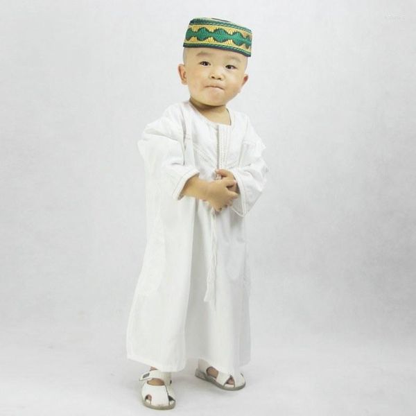 Этническая одежда, мальчик, мусульманский арабский исламский платье Джабба Дети Саудовская Аравия Тобея Малышка Малыш Мусулман Кафтан Костюм Галабия костюм