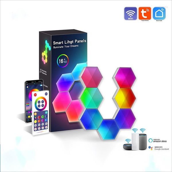 Lampada da parete Atmosfera da gioco Luce Smart Odd Board Sfondo Controllo vocale APP Camera da letto cellulare remota