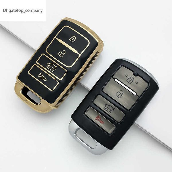 New TPU Car Key Case Capa Shell FOB PARA KIA CADENZA K9 K7 K-04 SORENTO K900 E NOVO K7 KEY 2013 Ano para 2016 Ano 4 Botão