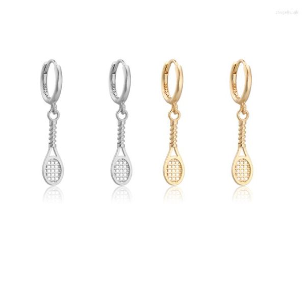 Orecchini a cerchio LOOXI Fashion Pendenti con racchetta da tennis Orecchino a goccia Piercing Circle Cerchi rotondi per gioielli da donna Pendiente regalo