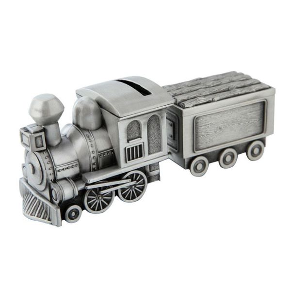 Treine Money Bank Box Diecast Model Cars Piggy Banks Locomotive Loco Railway Alloy Coin Storage Caso Gravando Infantil Festo de Festa de Aniversário Favor