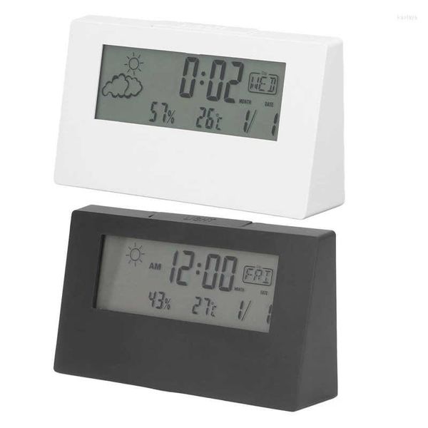Табличные часы цифровые будильные часы ЖК -дисплей дисплей Snooze Время дата дата температура влажности электронная с светом