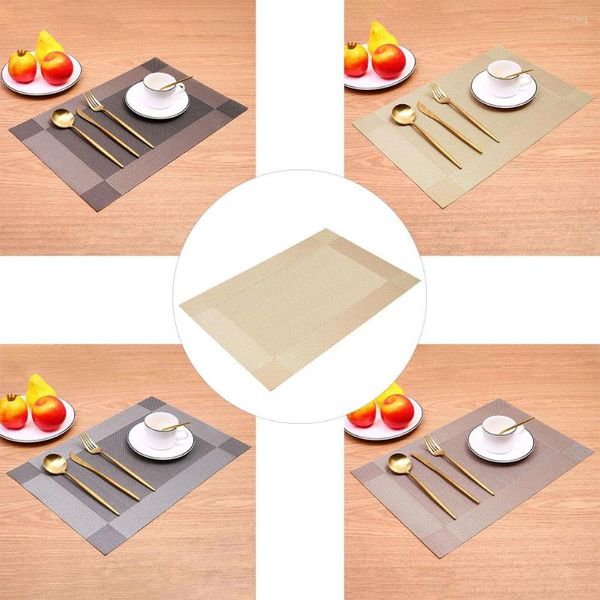 Tischsets PVC Esszimmer Wärmedämmmatte Geschirr Tischset Küche Restaurant Dekor Anti-Rutsch-Platte Kreativ