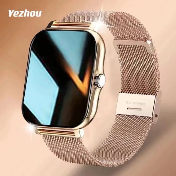 Ultra Yezhou Smart Watchs Men Full Touch Sport Fitness Tracker Bluetooth Call Bluetooth SmartClock Ladies Smartwatch Women per iPhone Android iOS