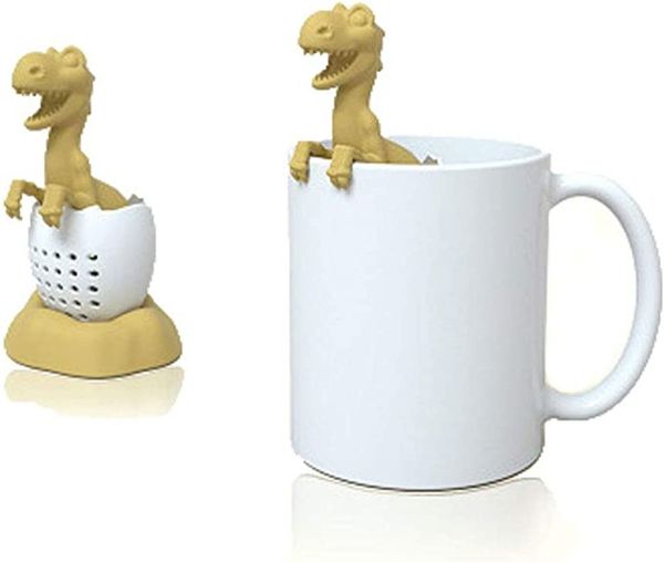 Factory Coffee Tea Tools Tee-Ei Dinosaurier-Eierschalen-Filterdiffusor Loses Silikonsieb für verschiedene Tassen und Blätter RRA971