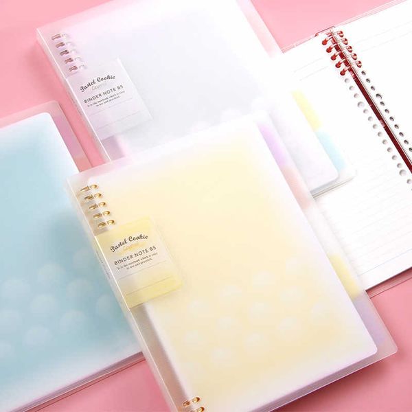 1 PC Macaron Pastel Cookie Note livro de folhas soltas núcleo interno A5 B5 A4 Diário Papel Plano de Binder Office Supplies Supplies Ring