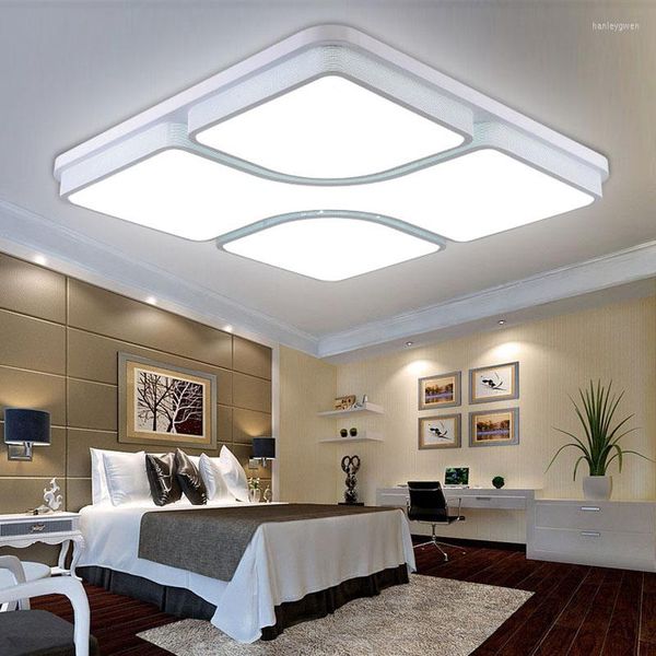 Deckenleuchten Moderne LED für Wohnzimmer Schlafzimmer 24-54W quadratische Acryl-Hauslampen