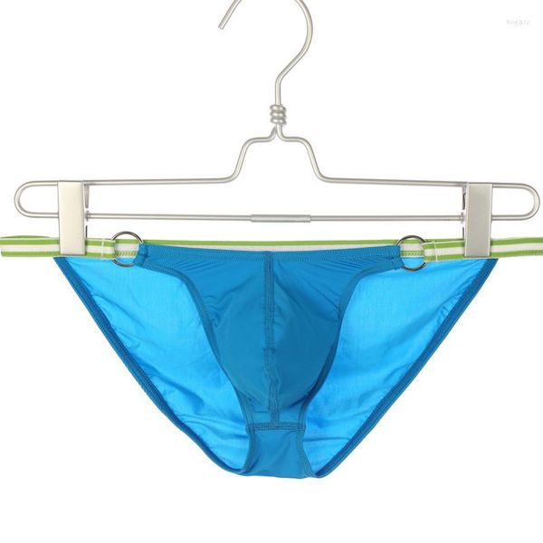 Underpants Hoop Man Briefs SOLIGE Color Ice Silk Hollow sexy Nylon atmungsaktiv