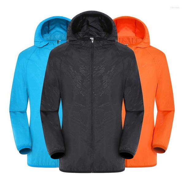 Giacche da corsa Ciclismo con cappuccio da uomo Equitazione Abbigliamento da ciclismo impermeabile Maglie a maniche lunghe da bici Gilet riflettente antivento Cappotto antivento Campeggio