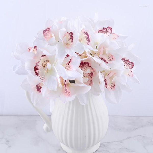 Fiori decorativi Orchidea Phalaenopsis artificiale Bouquet da sposa di alta qualità Forniture Regali di Halloween Decorazioni per feste a casa Natale