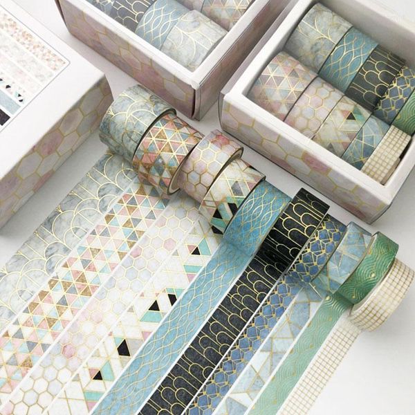 Embrulho de presente 10rolls/set estilo misto washi fitas adesivos de papel conjuntos