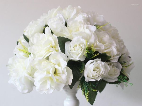 Dekorative Blumen SPR Großhandel Künstliche Rose Orchidee Baby Breath Pampas Romantische Landhochzeit Blumenarrangement