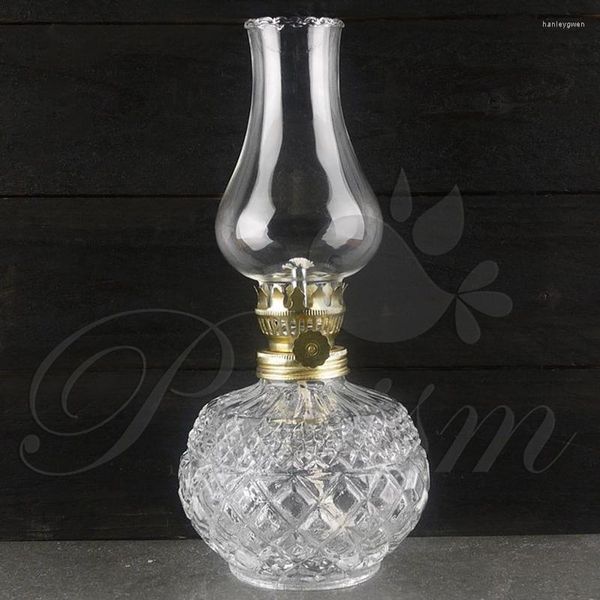 Lampade da tavolo Lampada vintage Kerosene Classic in stile Country Coinful Glass Top Decoration Camino Light Nostalgia Night