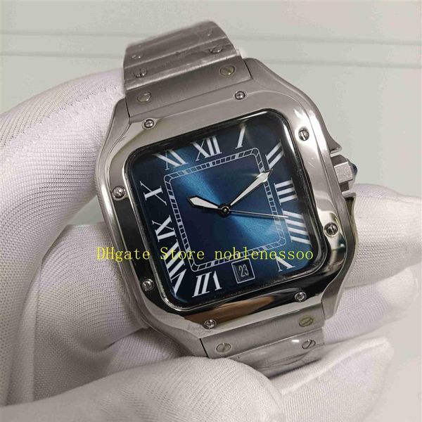 2 Color Real PO в оригинальном Box Unisex Watch Mens Ladies 39 мм Blue Dial Браслет из нержавеющей стали WSSA0030 WSSA0037 Автоматический ME271L