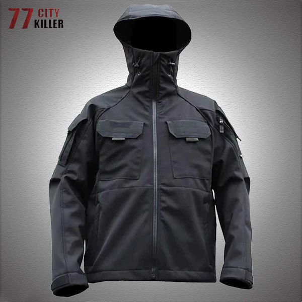 Outdoor-Jackets Hoodies Herren Military Tactical Jacken Outdoor Sport winddurchdrücklicher Kleidung-resistenter Trainingspezialitäten für Männer Winter warme Kapuze 0104