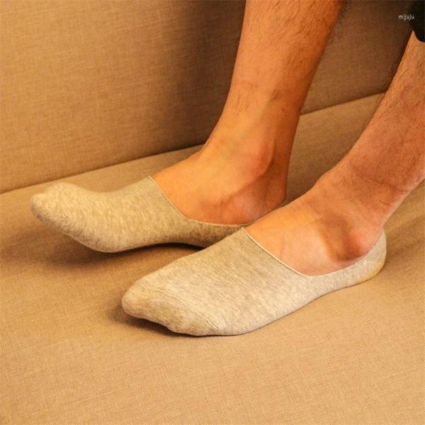 Herrensocken, 1 Paar, Unisex, niedrig geschnitten, Knöchel, für Herren und Damen, wild, lässig, weiche Baumwolle, Loafer, Boot, 5 Farben, rutschfest, nicht sichtbar, unsichtbar