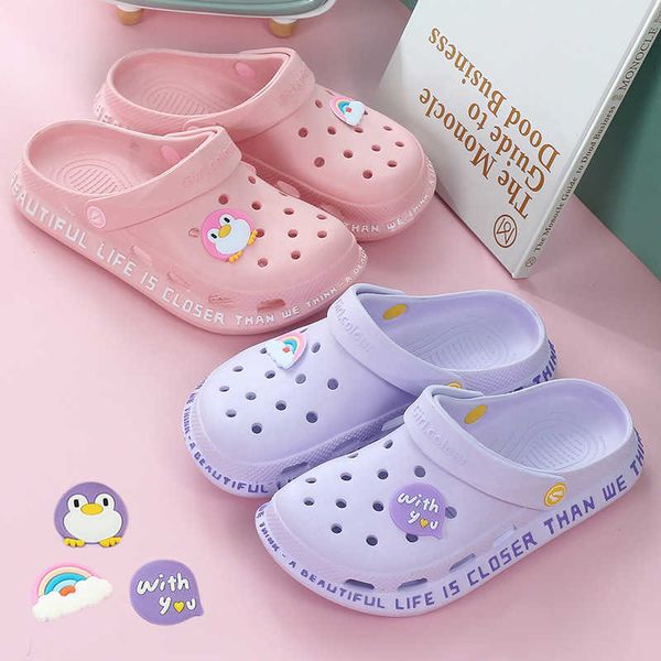 Slipper Kids Summer Slippers мальчики девочки Сандалии Фруктовые отверстия Садовая обувь Ева Мулы детские пляжные туфли пещер