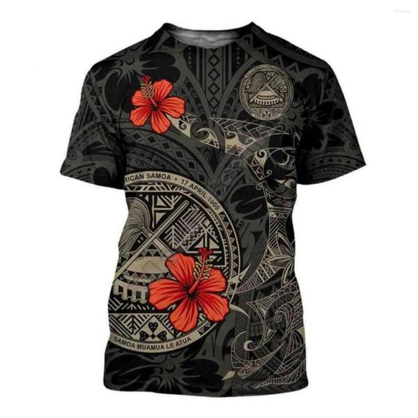 Magliette da uomo Stampa 3D Kanaka Polynesian Tribal Country Culture Harajuku Streetwear Native Donna Uomo Magliette divertenti Manica corta