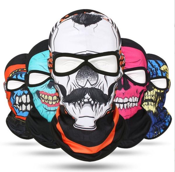 Skull Ghost Clown Masks Halloween Proférico da máscara facial de esporte ao ar livre Máscara de esqui quente Bicicleta Balaclavas Cap