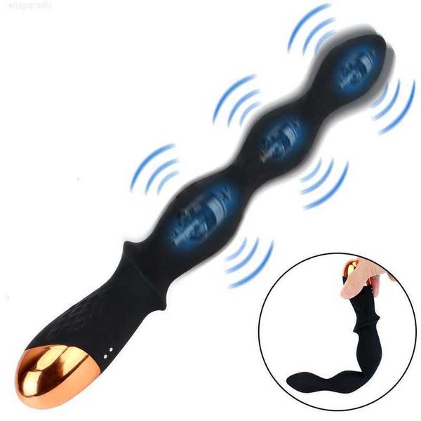 Massaggiatore giocattolo del sesso Prodotti per adulti Dildo Butt Plug Giocattoli vibratori per le donne Massaggiatore prostatico Perline anali Ricarica magnetica USB 10 velocità