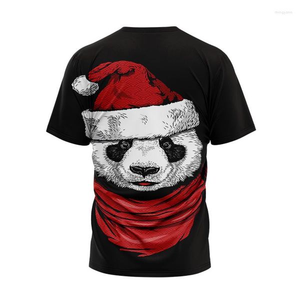 Camisetas masculinas PANDA 3D Camiseta de rua para homens e mulheres