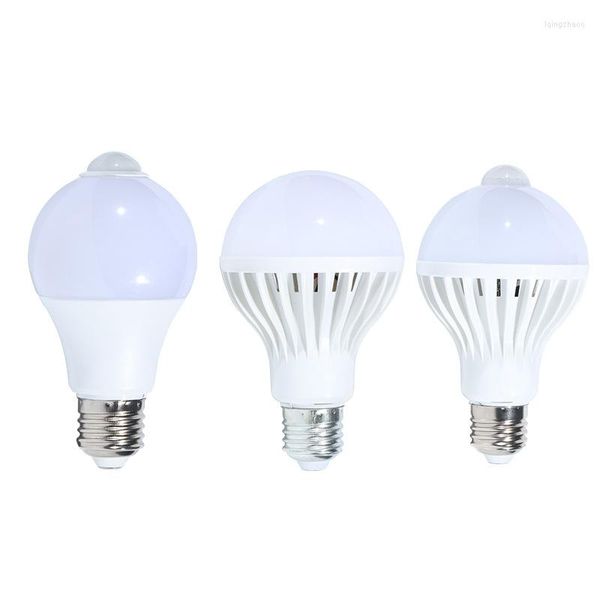 Lampadine a Led 9W 12W 15W 18W Lampada con sensore di movimento PIR AC 110V 220V E27 Luce di sicurezza notturna a infrarossi intelligente a risparmio energetico automatica