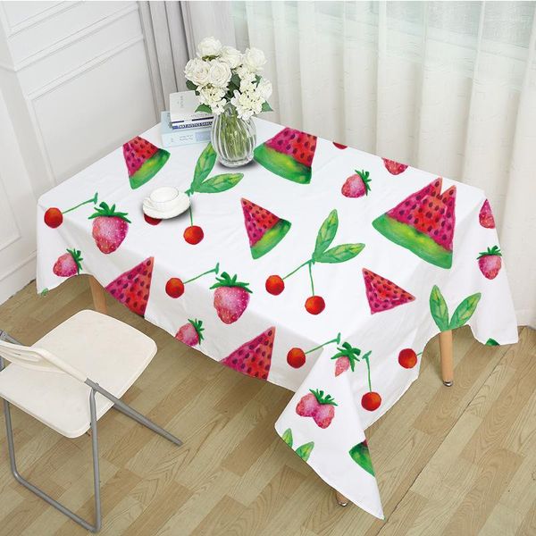 Tischdecke, dekorativ, rechteckig, Party, Bankett, Outdoor, Tischdecke, Heimdekoration, Abdeckung, Obst, Wassermelone, Muster, MZ0041