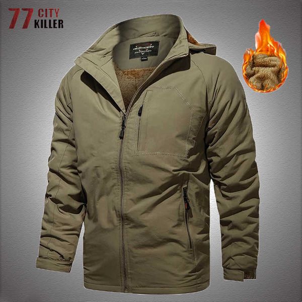 Outdoor-Jacken Hoodies Männer Military Tactics Jacke 2022 Herbst Winter Schlank Fleece Warm Mantel Männer Windjacke Winddicht Wasserdicht Outdoor Männer Jacken 0104