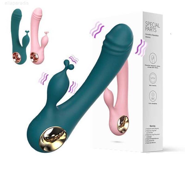 Sexspielzeug-Massagegerät, 10 Geschwindigkeiten, für Erwachsene, 18 cm, weiblicher Dildo, Kaninchen-Vibrator, Spielzeug für Frauen, Vaginal-Anal-Massagegerät, G-Punkt-Klitoris-Stimulation, Masturbation