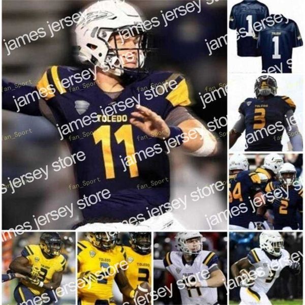 American College Football Wear Thr NCAA College Jerseys Toledo 21 Shakif Seymour 22 Bryant Koback 3 Diontae Johnson 3 Kareem Hunt Custom Football Stitched