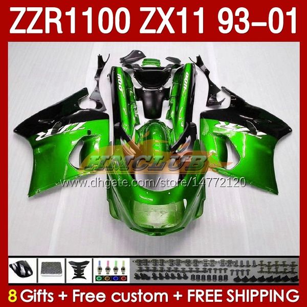 Corpo para Kawasaki Ninja ZX-11 R ZZR-1100 ZX-11R ZZR1100 ZX 11 R 11R ZX11 R 1993 1994 1995 2000 2001 165NO.0 ZZR 1100 CC ZX11R 93 94 95 96 97 98 99 00 01