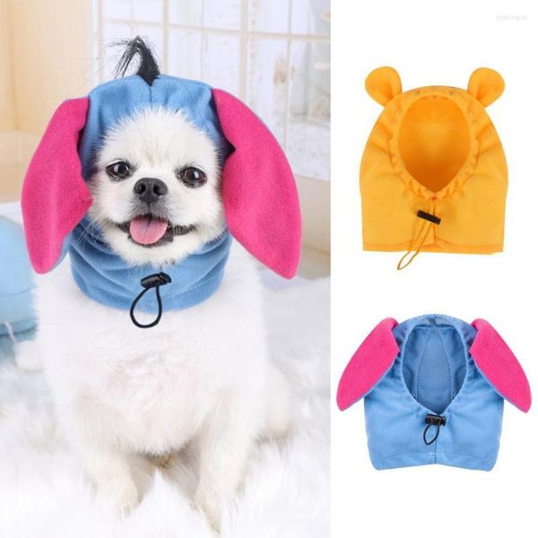 Vestido para cães chapéu de capacete de animais de estimação adorável, design de burro fofo, fibra acrílica de cabeça para animais para
